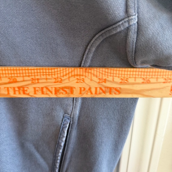 Aerie Cozy Hoodie Womens Large Dusty Blue Partial Button Oversized Boho Pockets - Picture 7 of 11